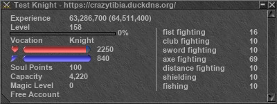 Signature for player Test Knight